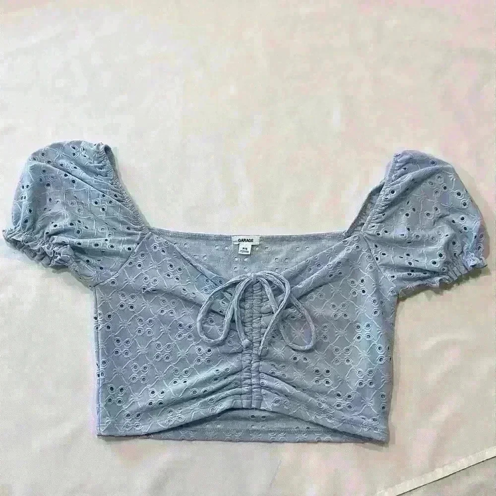 GARAGE Eyelet Crop Top